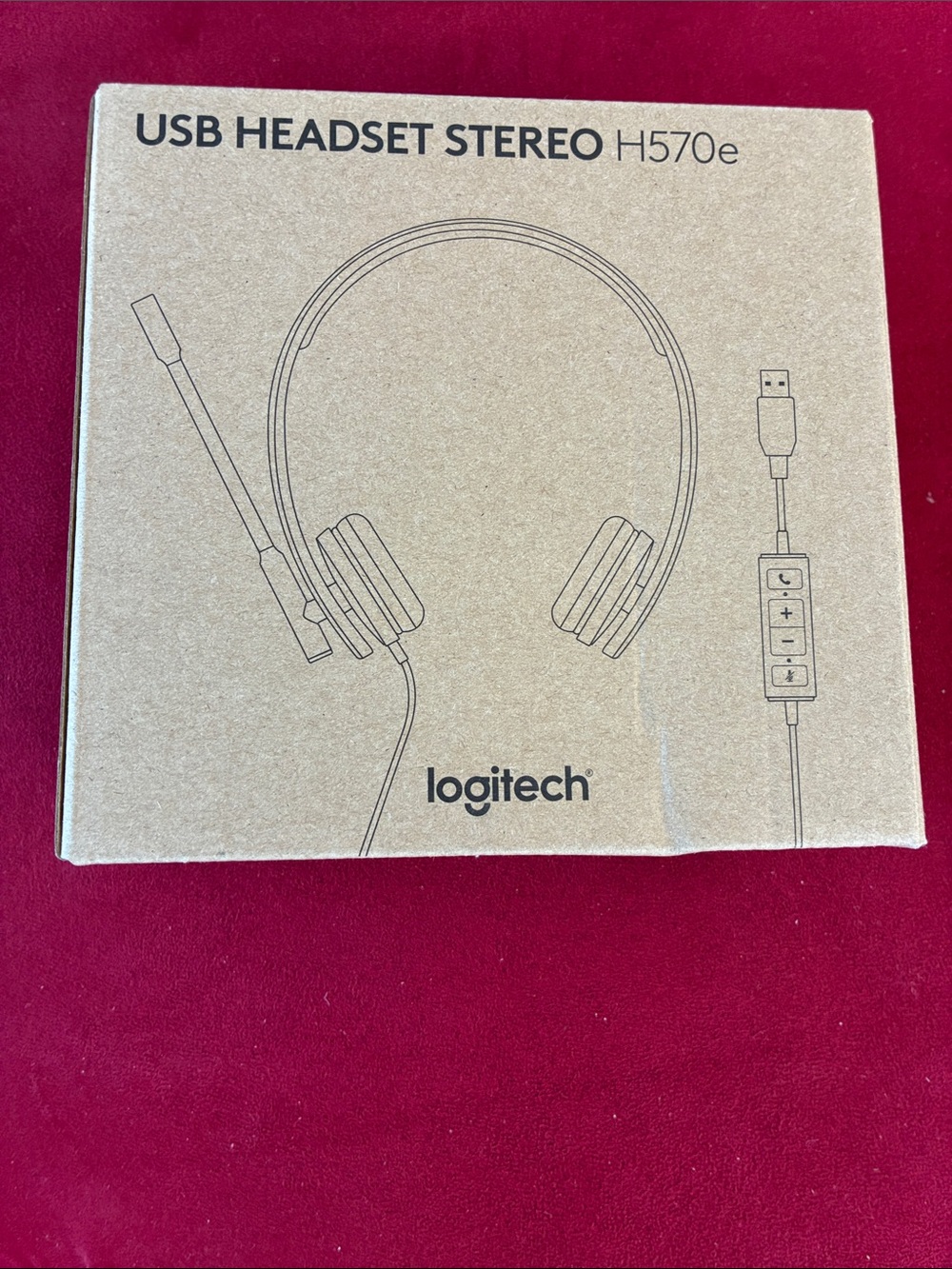 Logitech USB Headset Stereo H570e - Brown Kraft Box